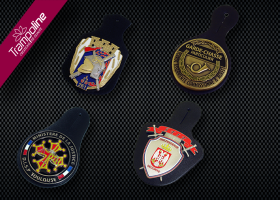 5 fabrication medaille sur cuir pucelle pompier militaire