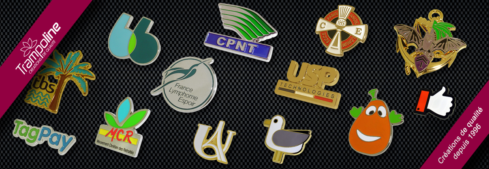3 pin's de luxe haut de gamme pour entreprise fabrique pins