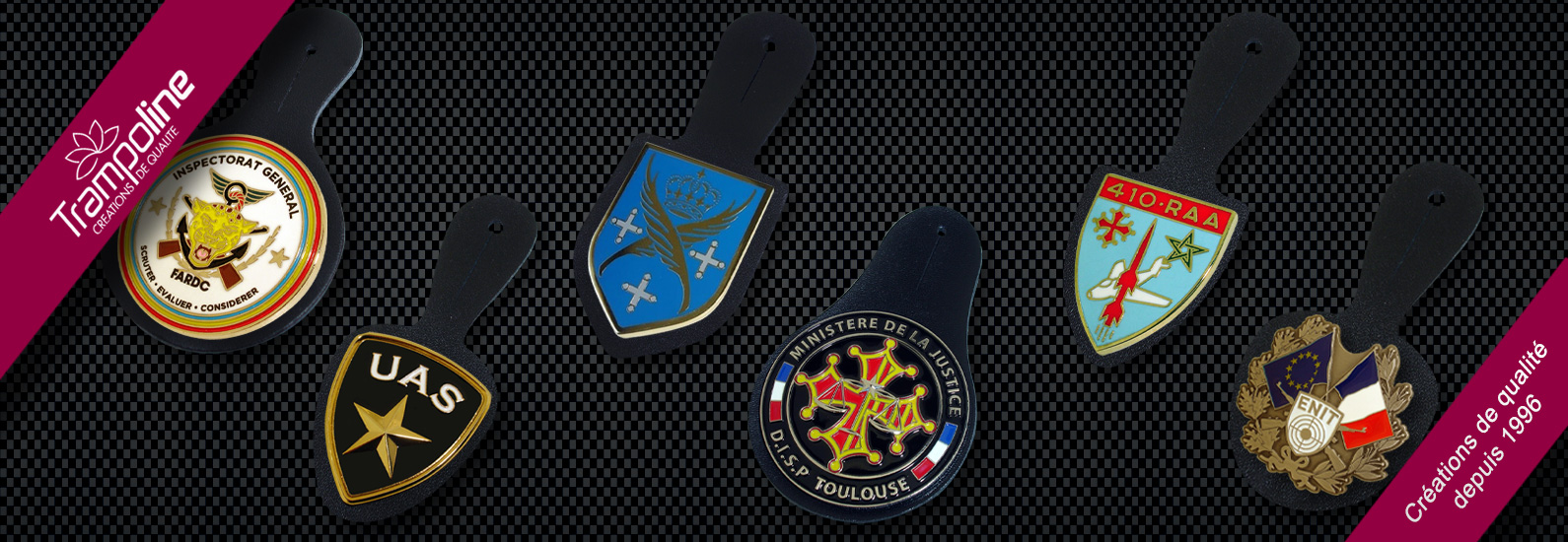 1 fabricant medaille militaire pucelle armee patte cuir insigne police militaire