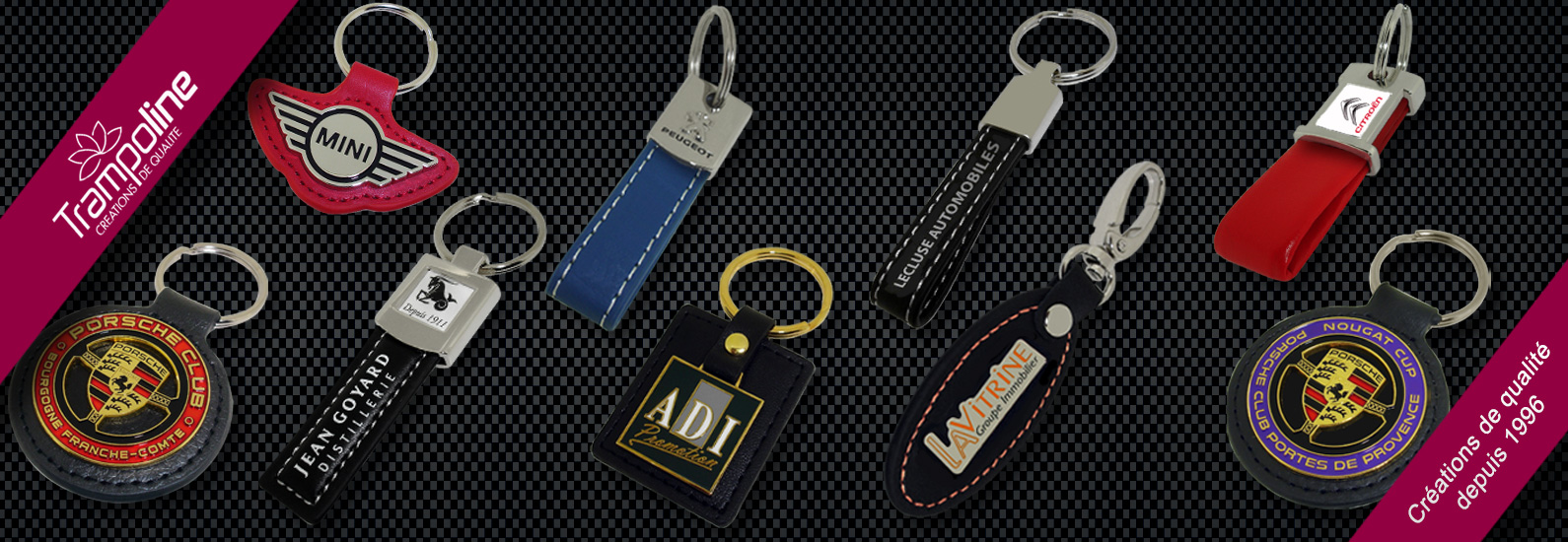 1 porte cles cuir luxe prestige avec logo personnalise