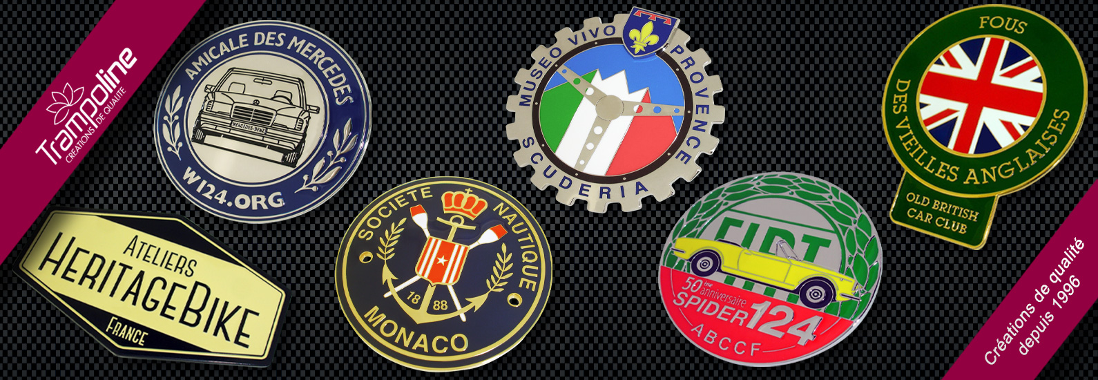 4 plaque de calandre badge emaille plaque voiture badge calandre personnalise club voiture ancienne