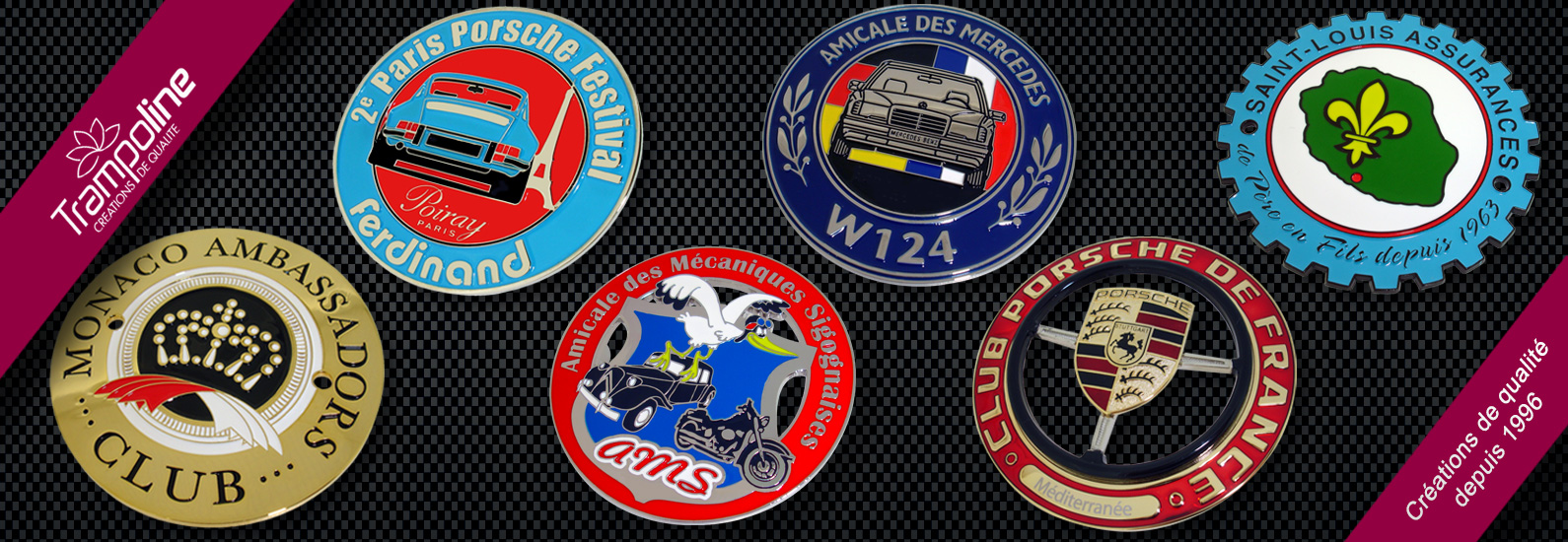 1 plaque calandre ecusson calandre badge calandre club automobile fabrication sur mesure
