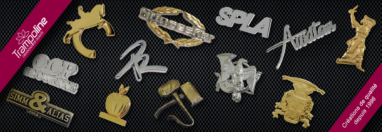 6 pin's de haute qualite petite serie insigne securite fabrication epinglette